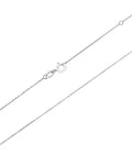 9K White Gold Fine Cable Chain 40-45cm