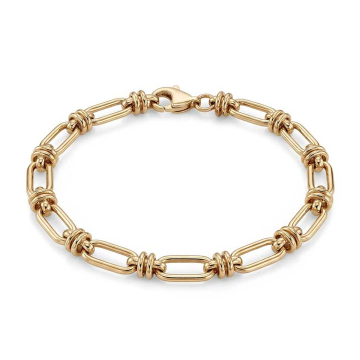 9K Yellow Gold Knotted Bracelet 19cm