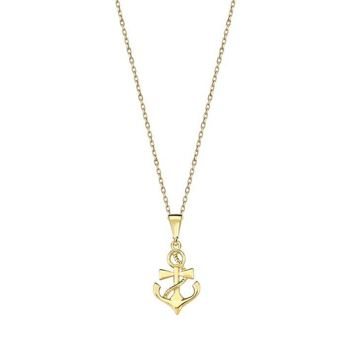 9K Yellow Gold Faith Love Hope Necklace 40-45cm