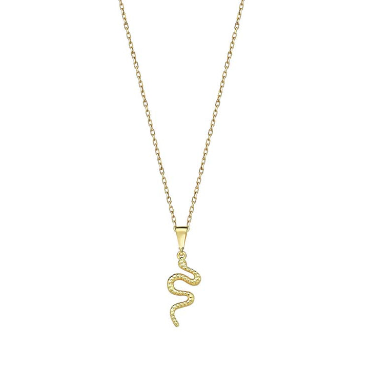 9K Yellow Gold Snake Necklace 40-45cm