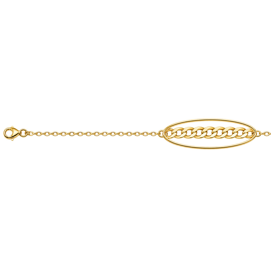 9K Yellow Gold Belcher Chain Necklace 45cm