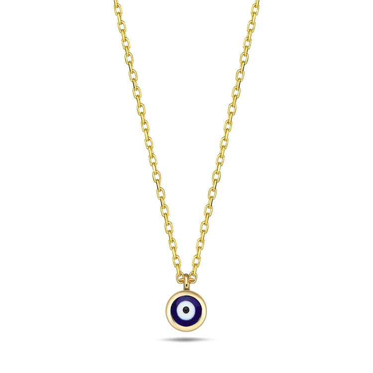 9K Yellow Gold Petite Nazar Necklace 4-45cm