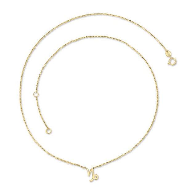 9K Yellow Gold Capricorn Necklace 40-45cm | The Jewellery Boutique