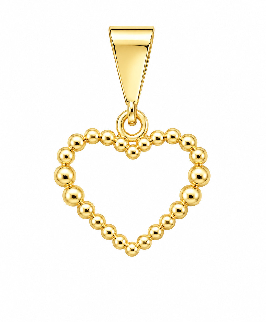 9K Yellow Gold Small Open Heart Pendant