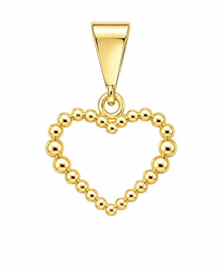 9K Yellow Gold Small Open Heart Pendant