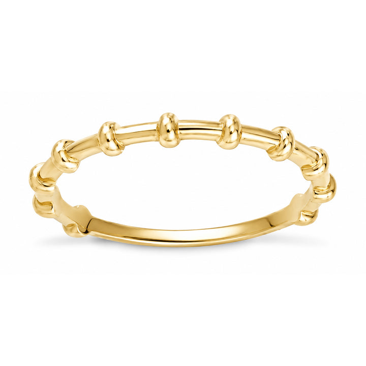 9K Yellow Gold Dots & Dashes Ring