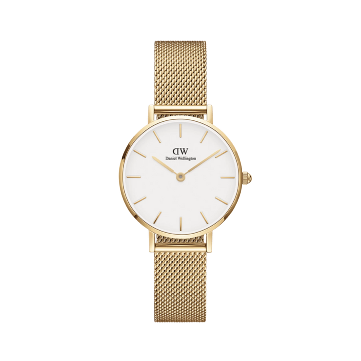 Petite 28 Evergold Gold White Watch