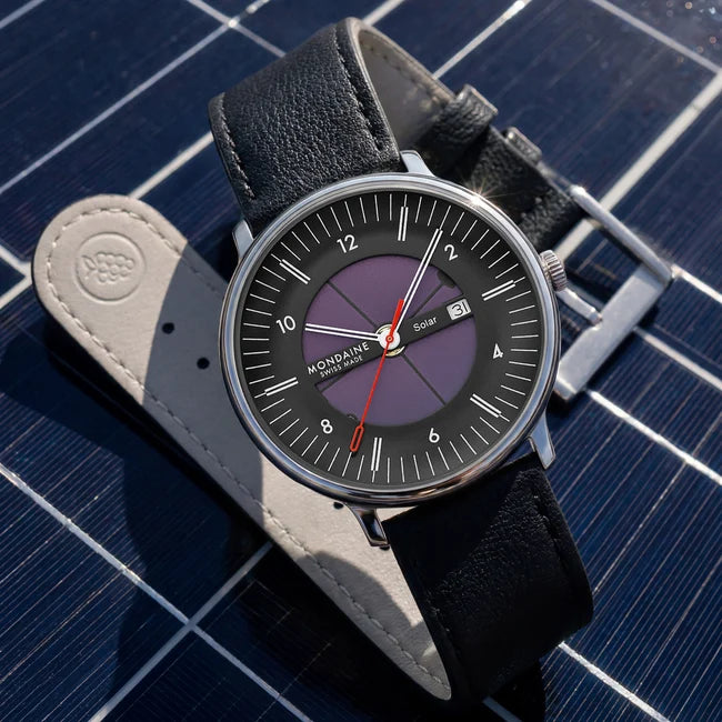 Doppio Solar Skeleton Vegan Leather 41mm Watch