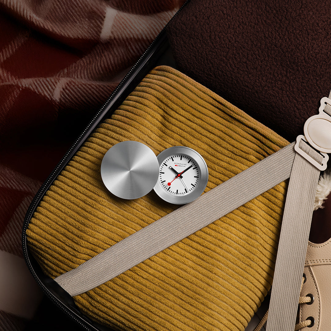 Mondaine Official Swiss Railways Travel Alarm Clock