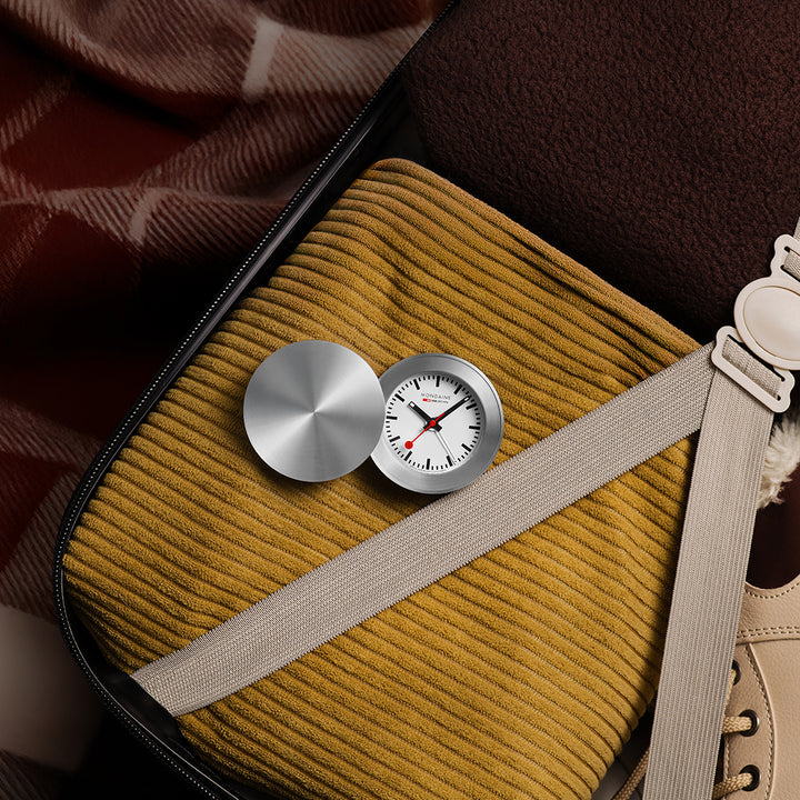 Mondaine Official Swiss Railways Travel Alarm Clock
