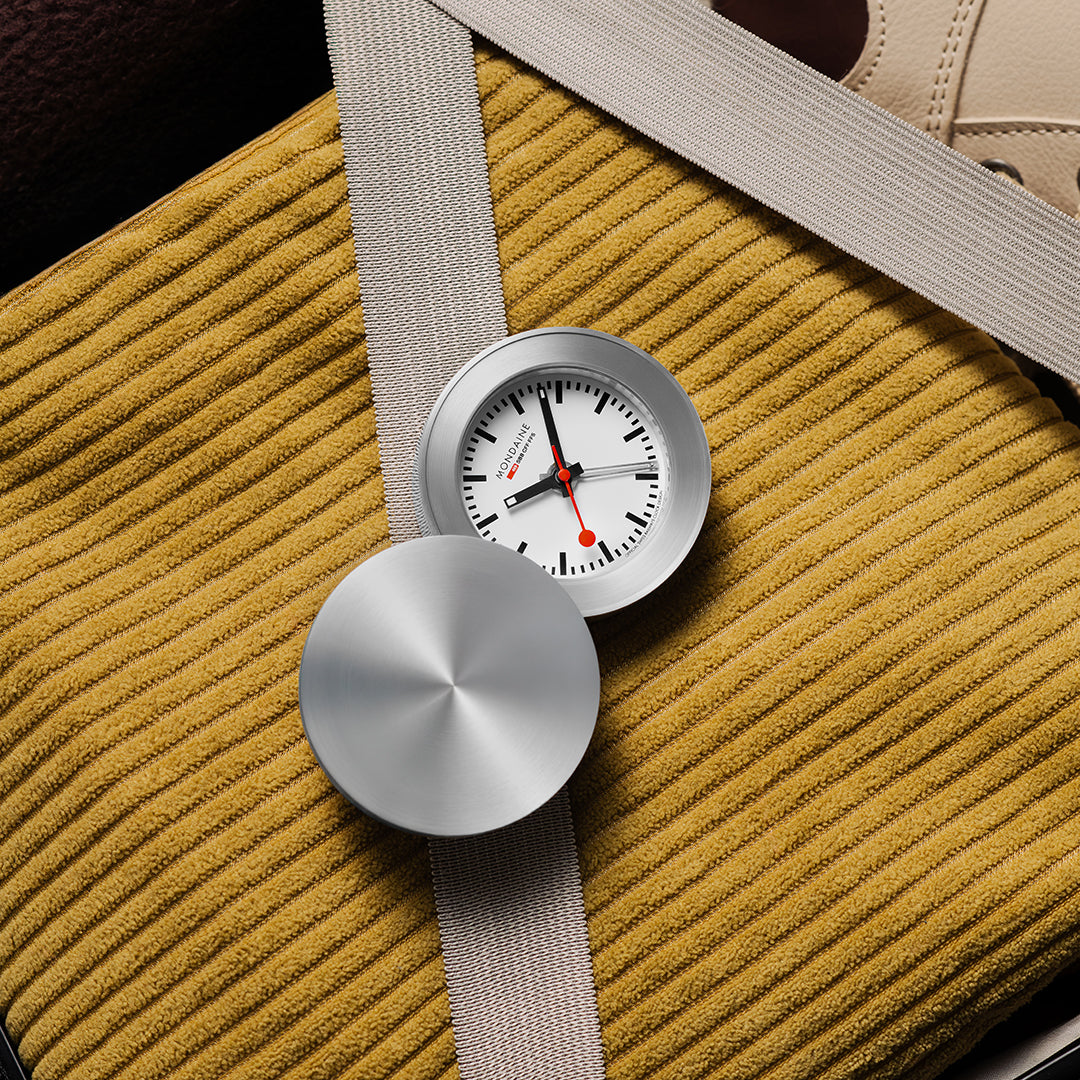 Mondaine Official Swiss Railways Travel Alarm Clock