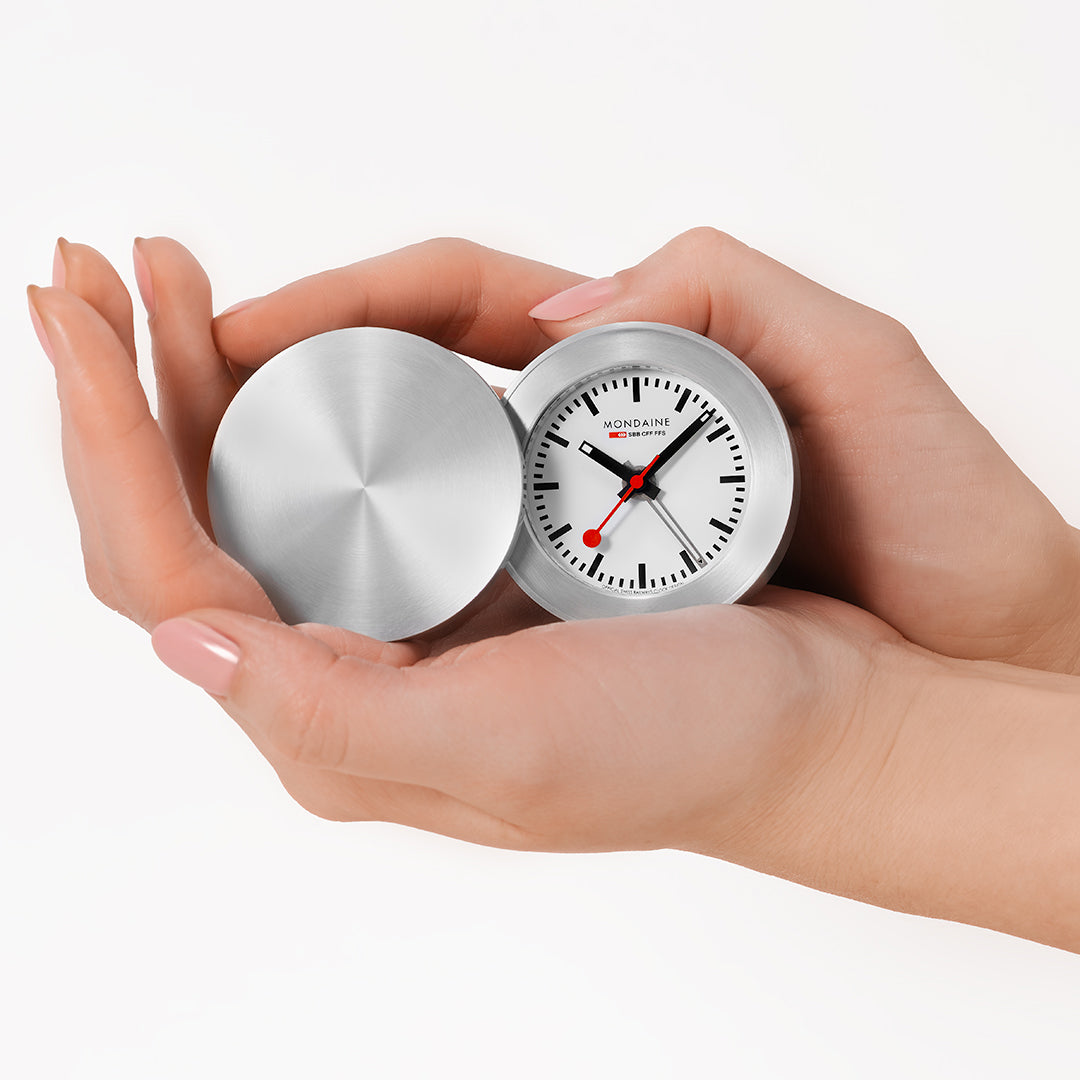 Mondaine Official Swiss Railways Travel Alarm Clock