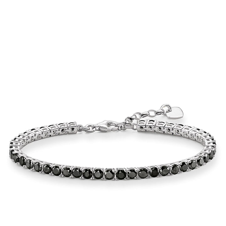 THOMAS SABO Tennis Bracelet with Black Zirconia Stones