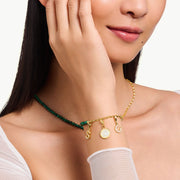 THOMAS SABO Member Charm Bracelet with Green Beads