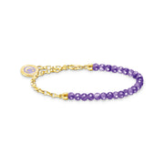 THOMAS SABO Gold Member Charm Bracelet with Violet Beads