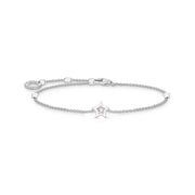 THOMAS SABO Bracelet with Star Charms and White Stones
