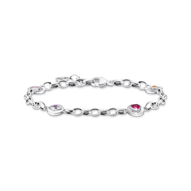 THOMAS SABO Silver Cosmic Bracelet with Round Elements and Various Stones