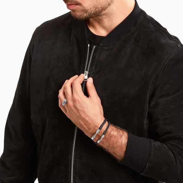 THOMAS SABO Bracelet with Braided, Black Leather