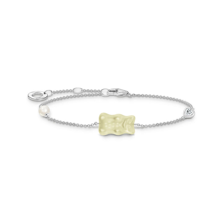 THOMAS SABO x HARIBO: Silver Bracelet Pineapple White Goldbear 