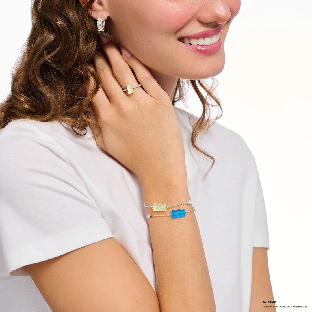 THOMAS SABO x HARIBO: Silver Bracelet Pineapple White Goldbear