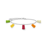 THOMAS SABO x HARIBO: Silver Bracelet with colourful golden bears