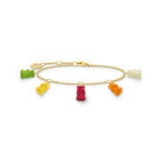 THOMAS SABO x HARIBO: Gold-plated Bracelet with colourful golden bears