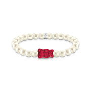 THOMAS SABO x HARIBO: Silver Pearl bracelet Strawberry red Goldbear 
