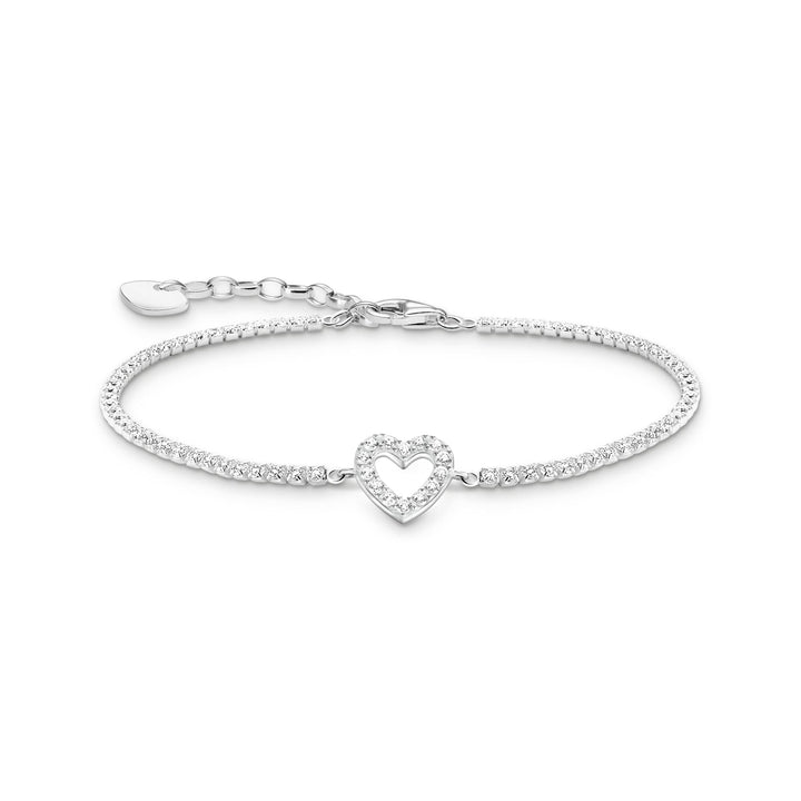 Tennis Bracelet Heart with stones