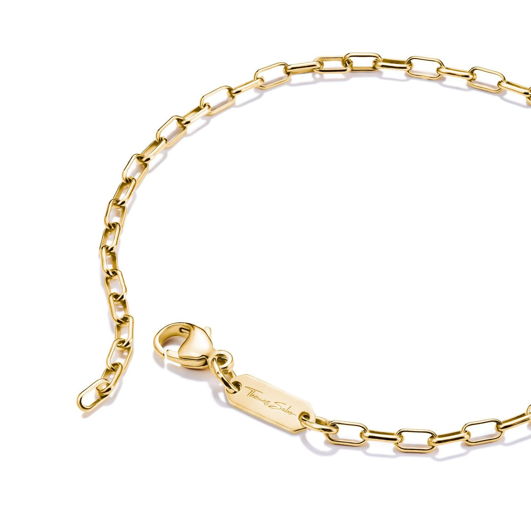 THOMAS SABO Gold-Tone Stainless Steel Paperclip Bracelet 2.3mm