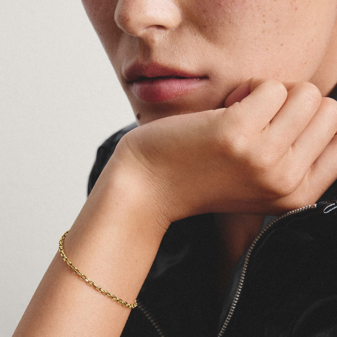 THOMAS SABO Gold-Tone Stainless Steel Paperclip Bracelet 2.3mm