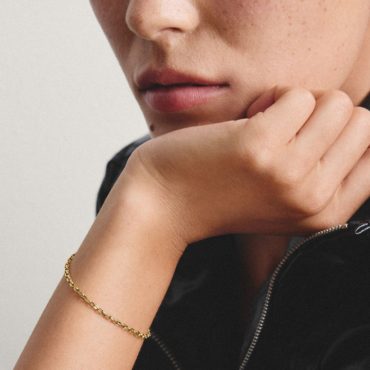 THOMAS SABO Gold-Tone Stainless Steel Paperclip Bracelet 2.3mm