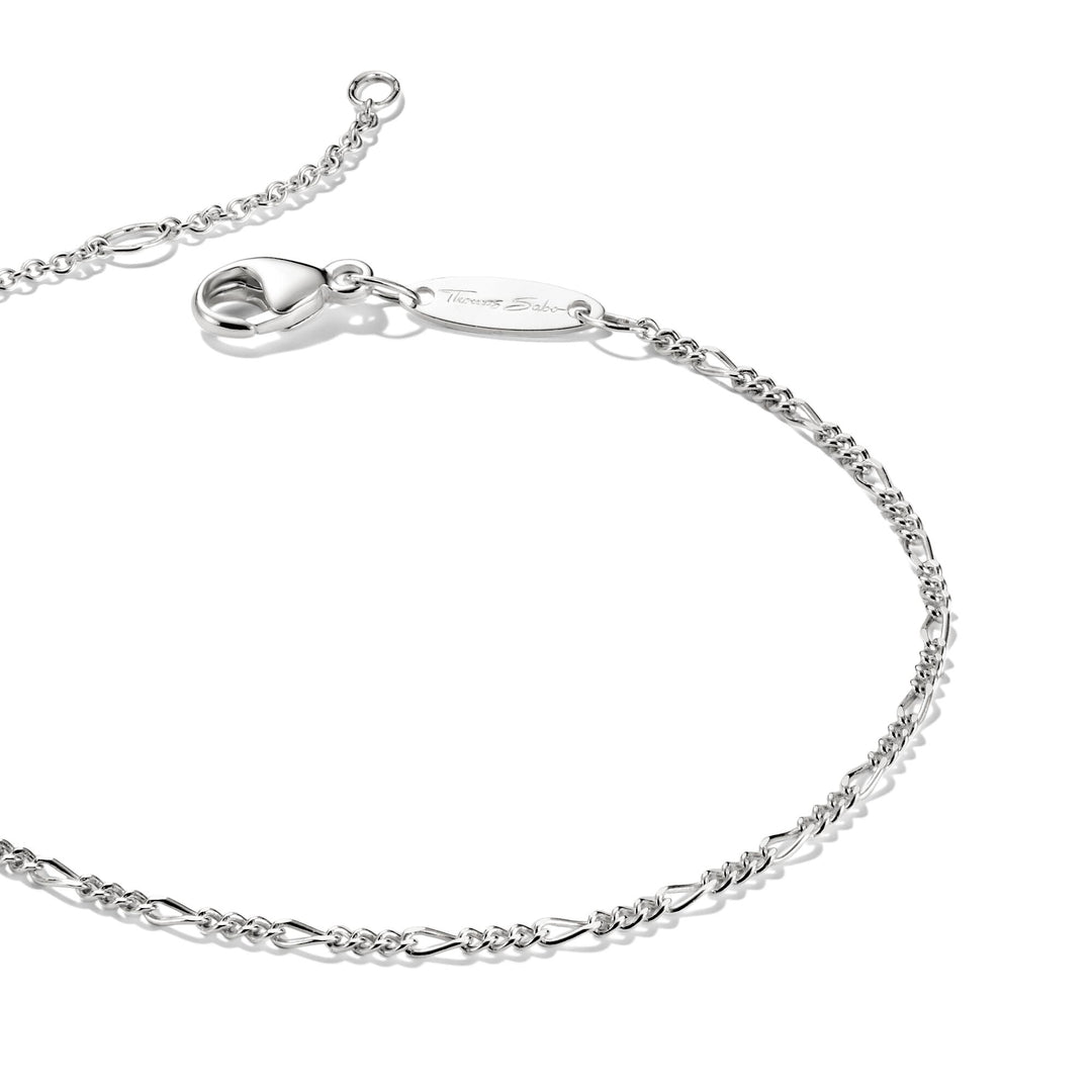 Charm bracelet Figaro design silver