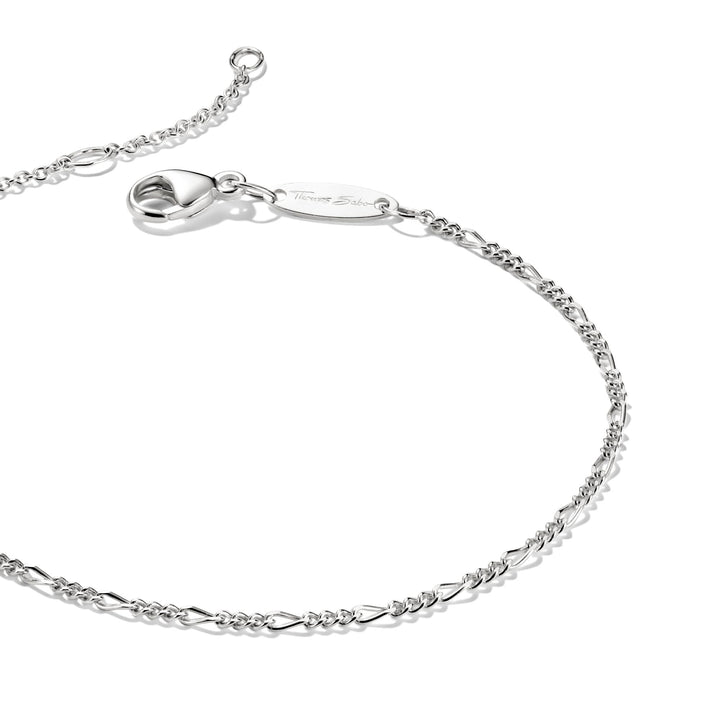 Charm bracelet Figaro design silver
