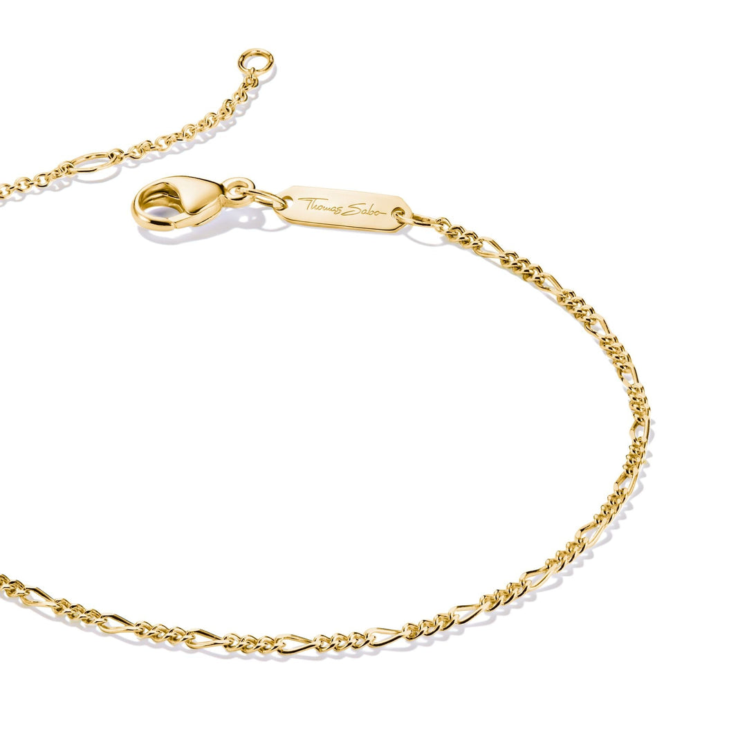 THOMAS SABO Gold-Tone Stainless Steel Figaro Bracelet 1.4mm