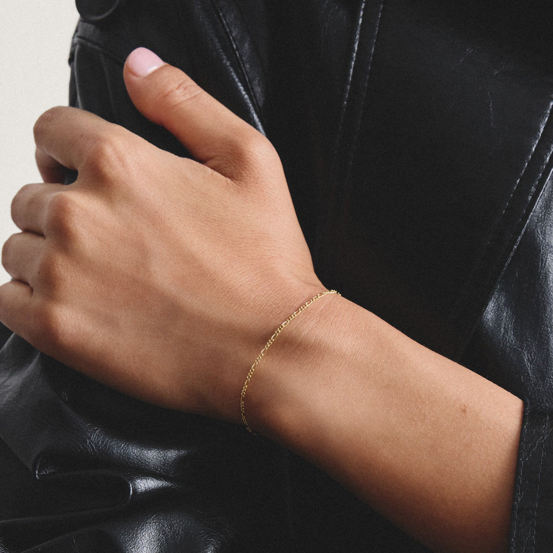 THOMAS SABO Gold-Tone Stainless Steel Figaro Bracelet 1.4mm