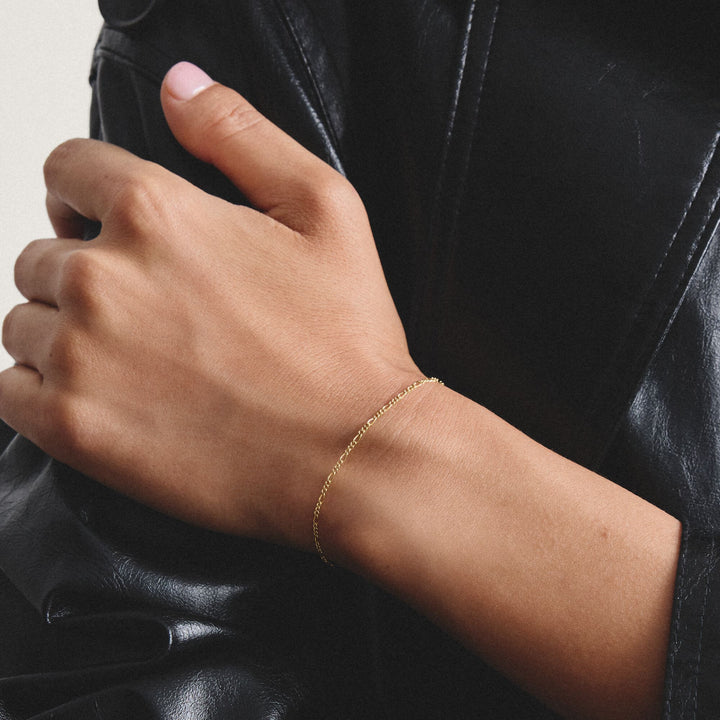 THOMAS SABO Gold-Tone Stainless Steel Figaro Bracelet 1.4mm