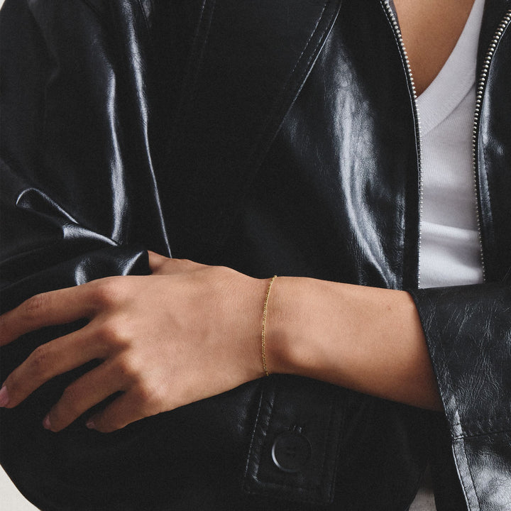 THOMAS SABO Gold-Tone Stainless Steel Figaro Bracelet 1.4mm
