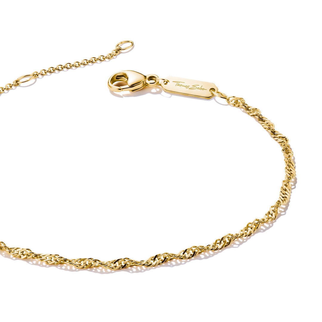 THOMAS SABO Gold-Tone Stainless Steel Singapore Bracelet 1.7mm