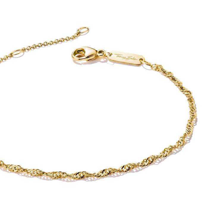 THOMAS SABO Gold-Tone Stainless Steel Singapore Bracelet 1.7mm