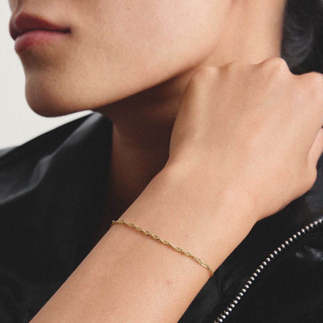 THOMAS SABO Gold-Tone Stainless Steel Singapore Bracelet 1.7mm