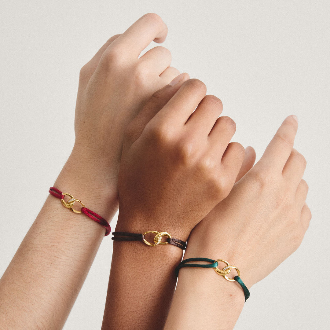 Textile bracelet Together green with zirconia | THOMAS SABO Australia