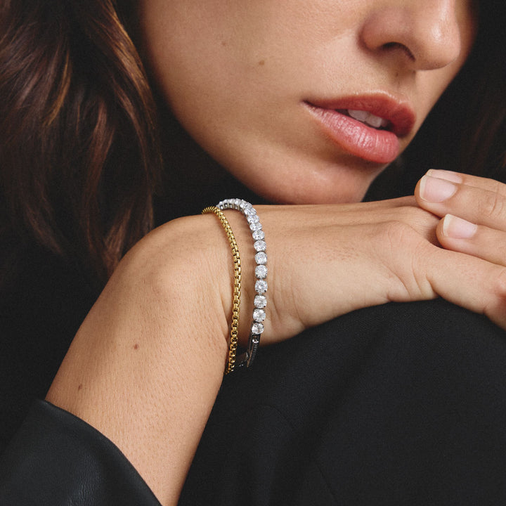 THOMAS SABO Gold-Tone Stainless Steel Box Chain Bracelet 2.7mm