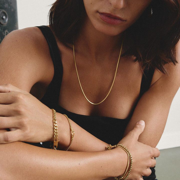 THOMAS SABO Gold-Tone Stainless Steel Box Chain Bracelet 2.7mm