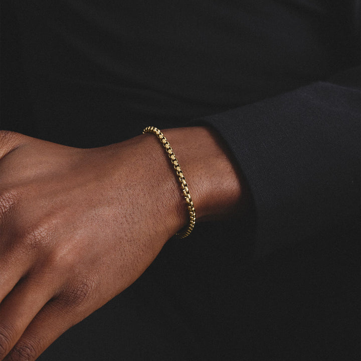 THOMAS SABO Gold-Tone Stainless Steel Box Chain Bracelet 4mm