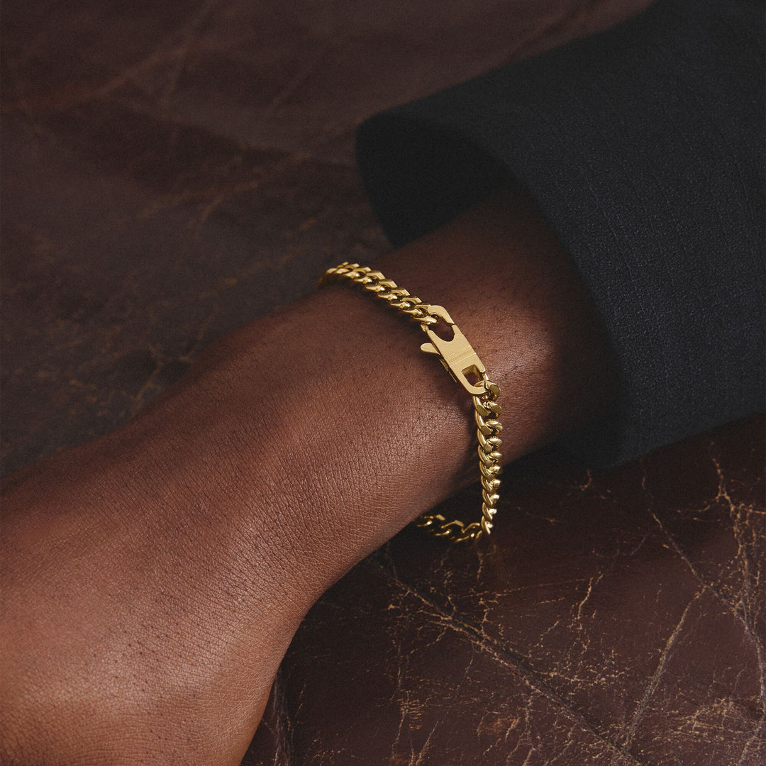 THOMAS SABO Gold-Tone Stainless Steel Curb Chain Bracelet 7mm