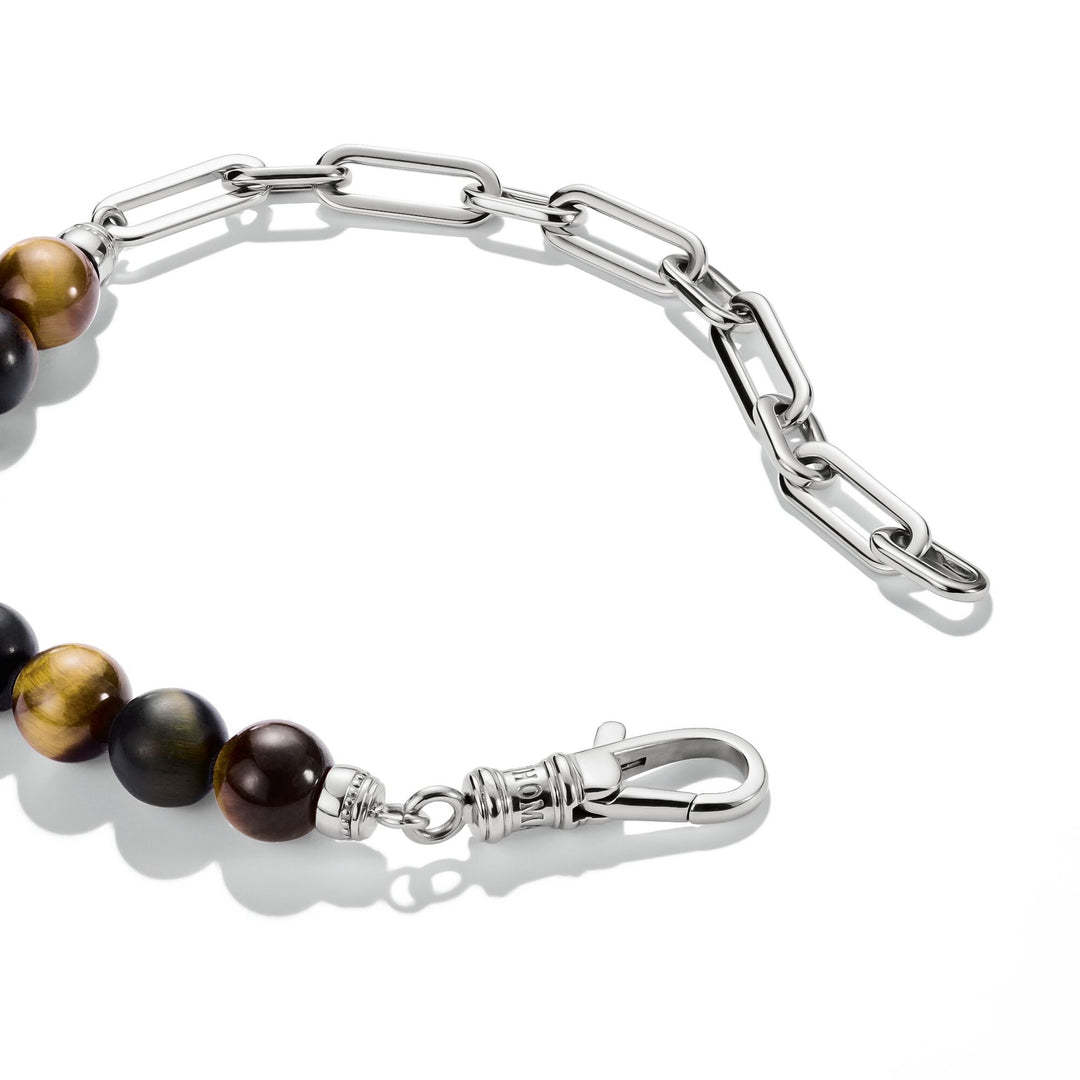 THOMAS SABO Stainless Steel Tiger's Eye Bead Bracelet