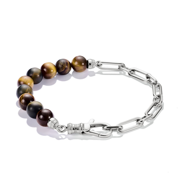 THOMAS SABO Stainless Steel Tiger's Eye Bead Bracelet