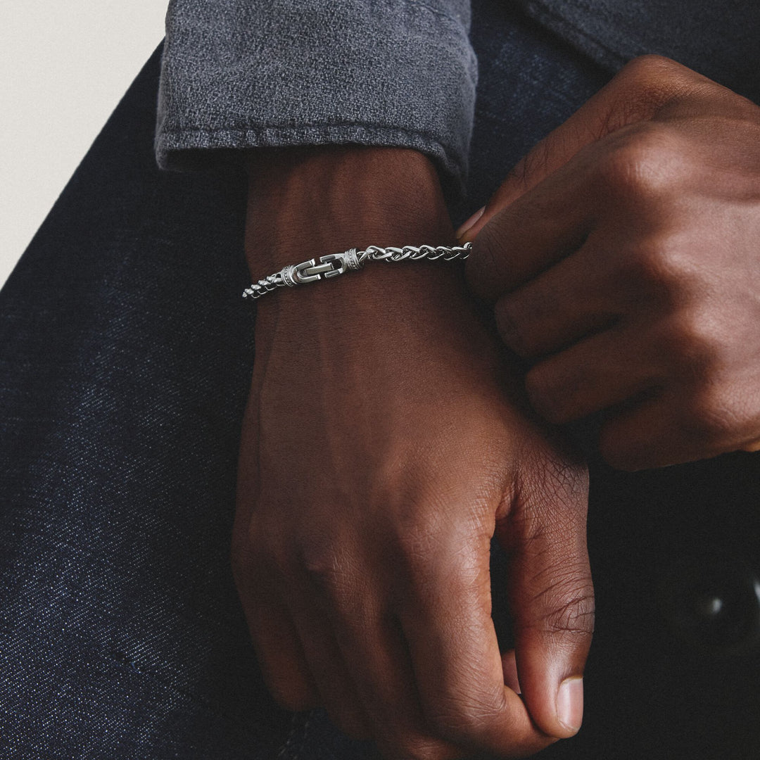 THOMAS SABO Stainless Steel Adjustable Box Chain Bracelet 4mm