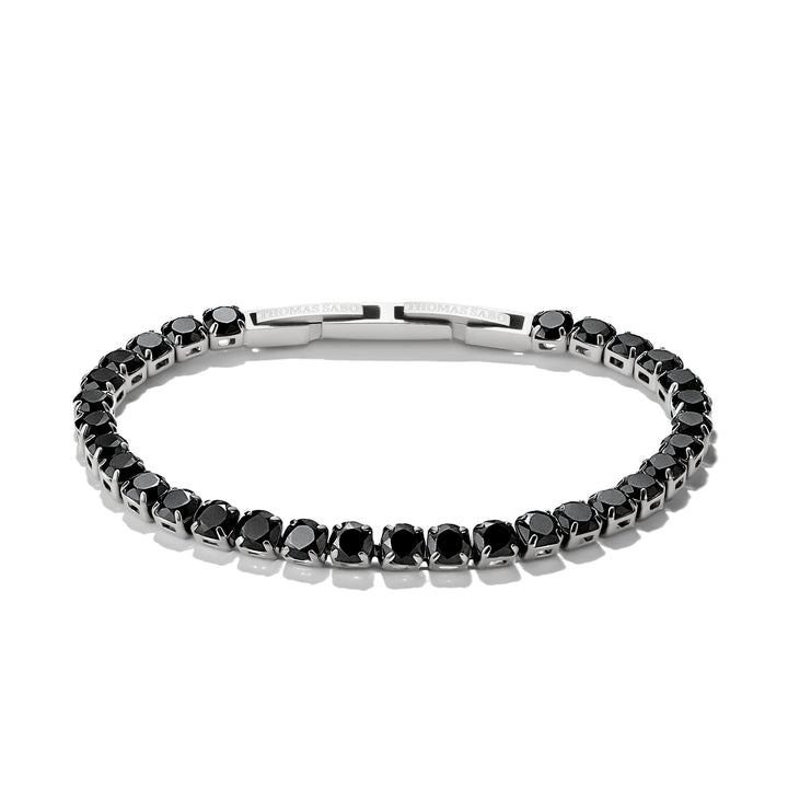 THOMAS SABO Stainless Steel Tennis Bracelet with Black Zirconia