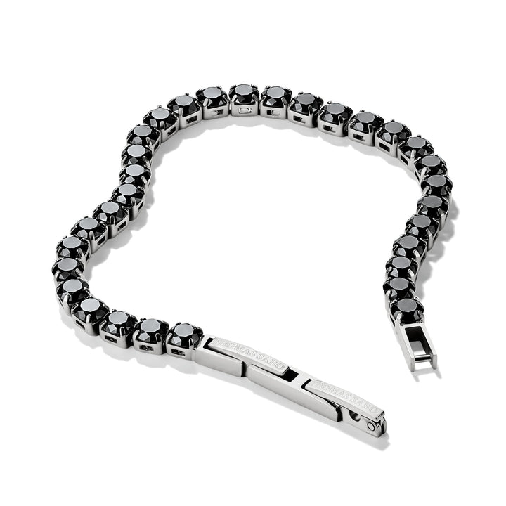 THOMAS SABO Stainless Steel Tennis Bracelet with Black Zirconia
